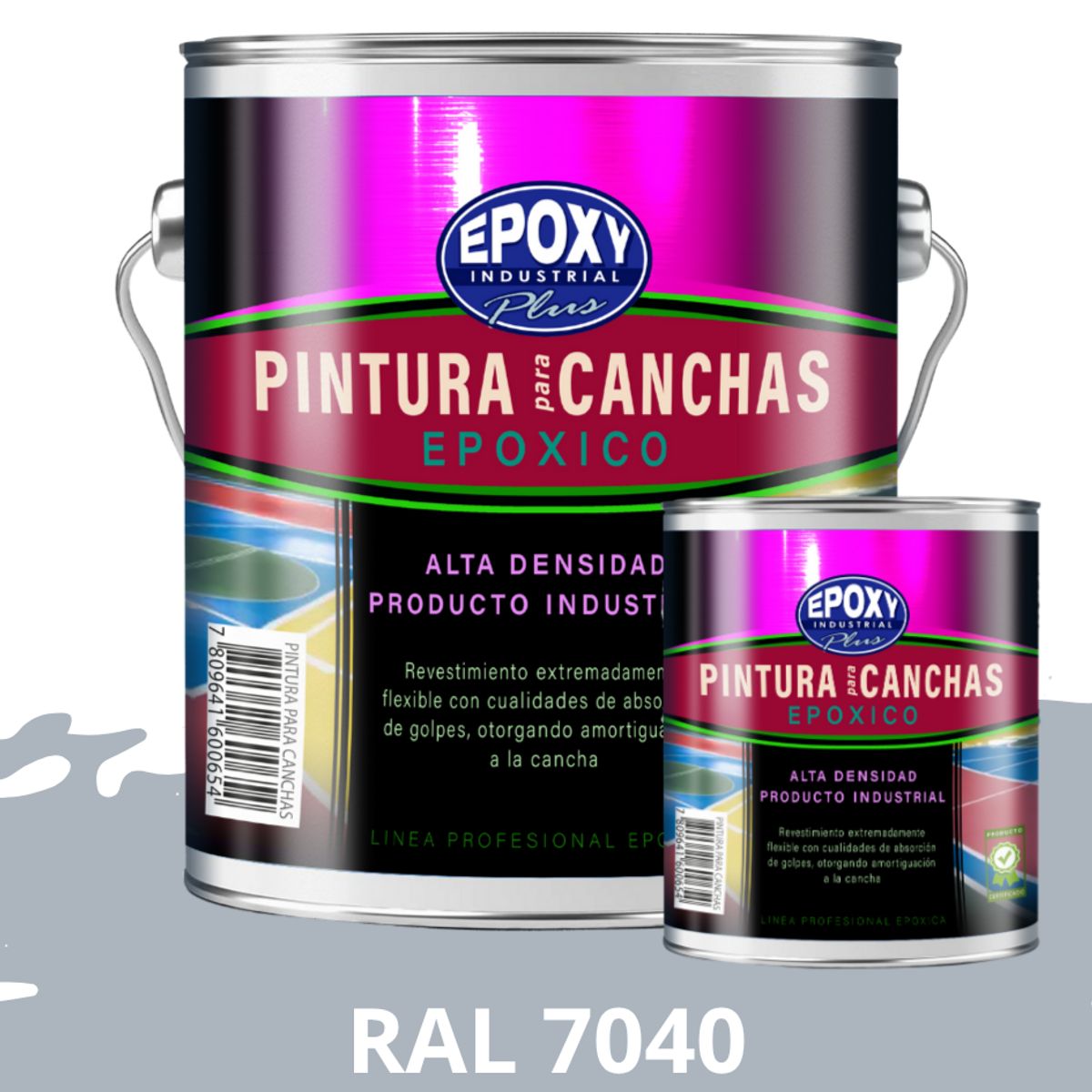 PINTURA EPÓXICA 2K CANCHAS DEPORTIVAS - KIT GALON RAL 7040, marca EPOXY - Foto Principal