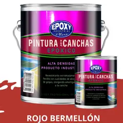EPOXY - PINTURA EPÓXICA 2K CANCHAS DEPORTIVAS - KIT GALON ROJO BERMELLON