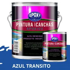 EPOXY - PINTURA EPÓXICA 2K CANCHAS DEPORTIVAS - KIT GALON AZUL TRANSITO
