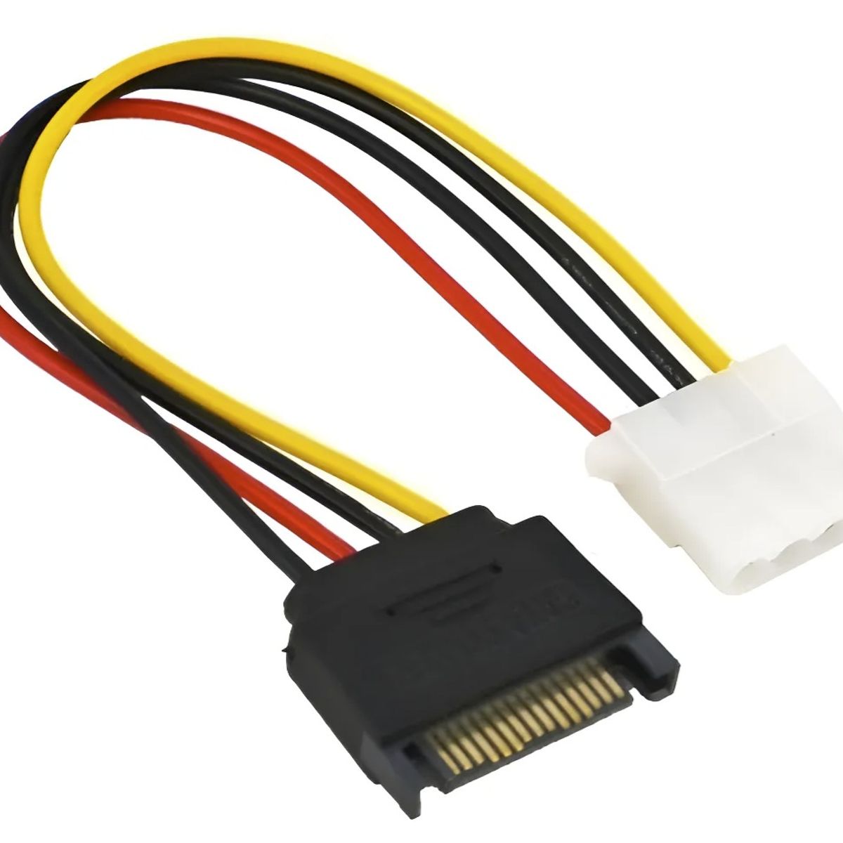 GENERICO - Cable Adaptador Alimentacion Sata 15 Pin Macho A Molex Ide