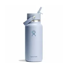 HYDRO FLASK - Botella Boca Ancha Con Bombilla 943Ml Celeste Hydroflask