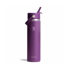 HYDRO FLASK - Botella Hydroflask Boca Ancha Con Bombilla 710Ml Violeta
