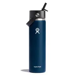 HYDRO FLASK - Botella Boca Ancha Con Bombilla Flex 710Ml Azul Hydroflask