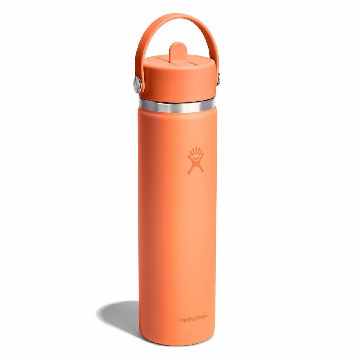 HYDRO FLASK - Botella Hydroflask Boca Ancha Con Bombilla 710Ml Naranja