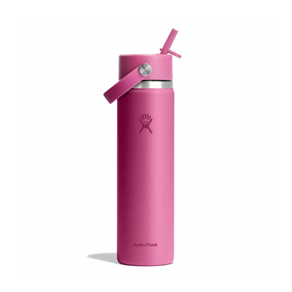 HYDRO FLASK - Botella Hydroflask Boca Ancha Con Bombilla 710Ml Rosa V25