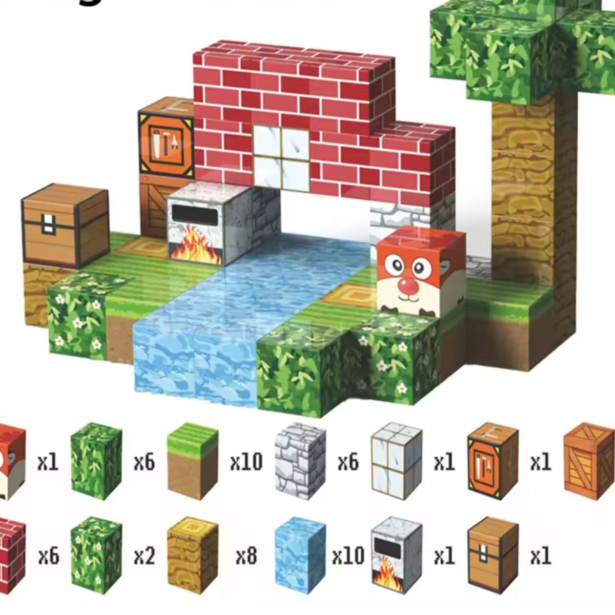 GENERICO - Bloques De Construcción Magnéticos Didácticos Con Figuras