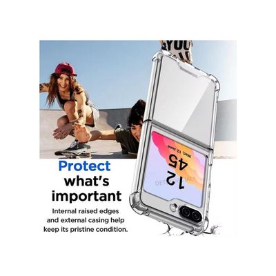Imagen 2 del producto Carcasa Transparente Reforzado Para Samsung Galaxy Z Flip 7 Fe