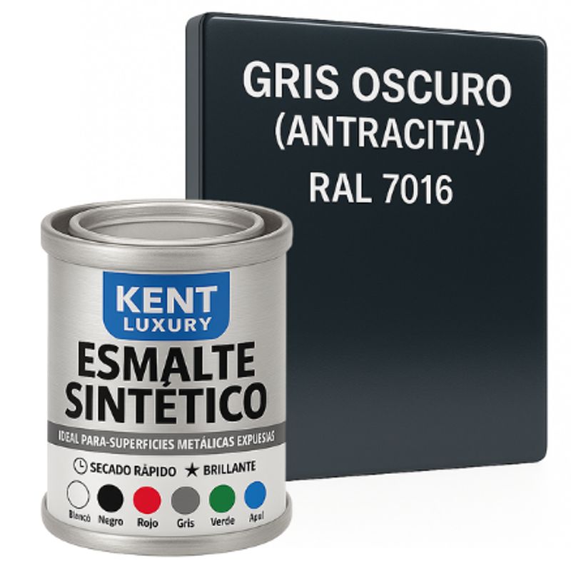 KENT - ESMALTE SINTETICO 1-32 Galón GRIS OSCURO