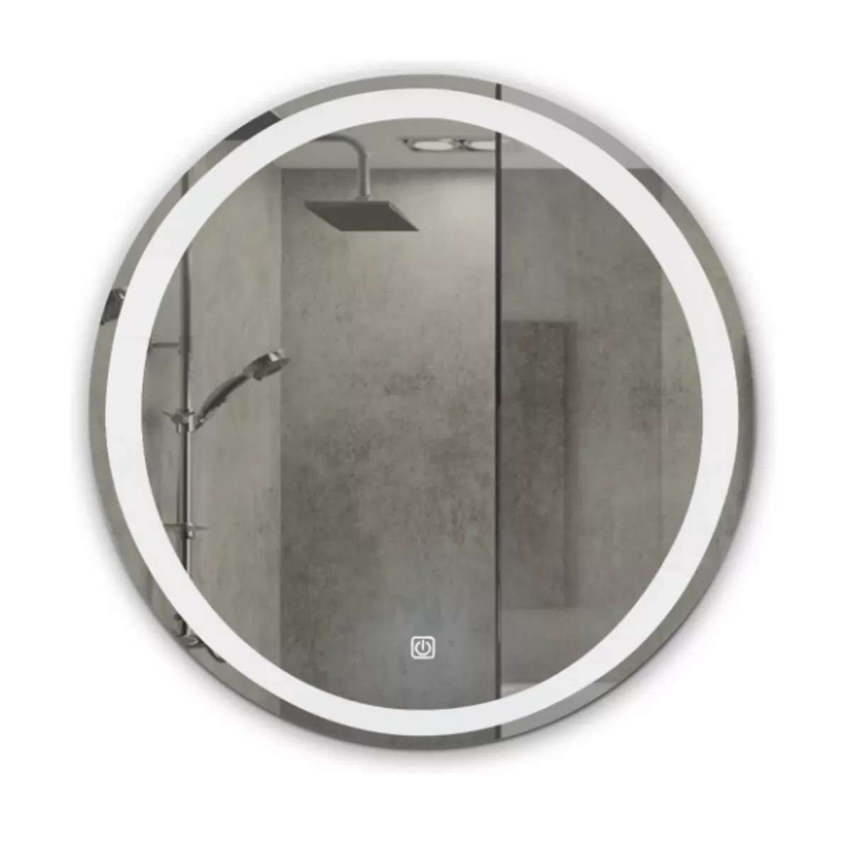 GENERICO - Espejo Redondo 60cm Luz Led One Touch Baño De Lujo Circular