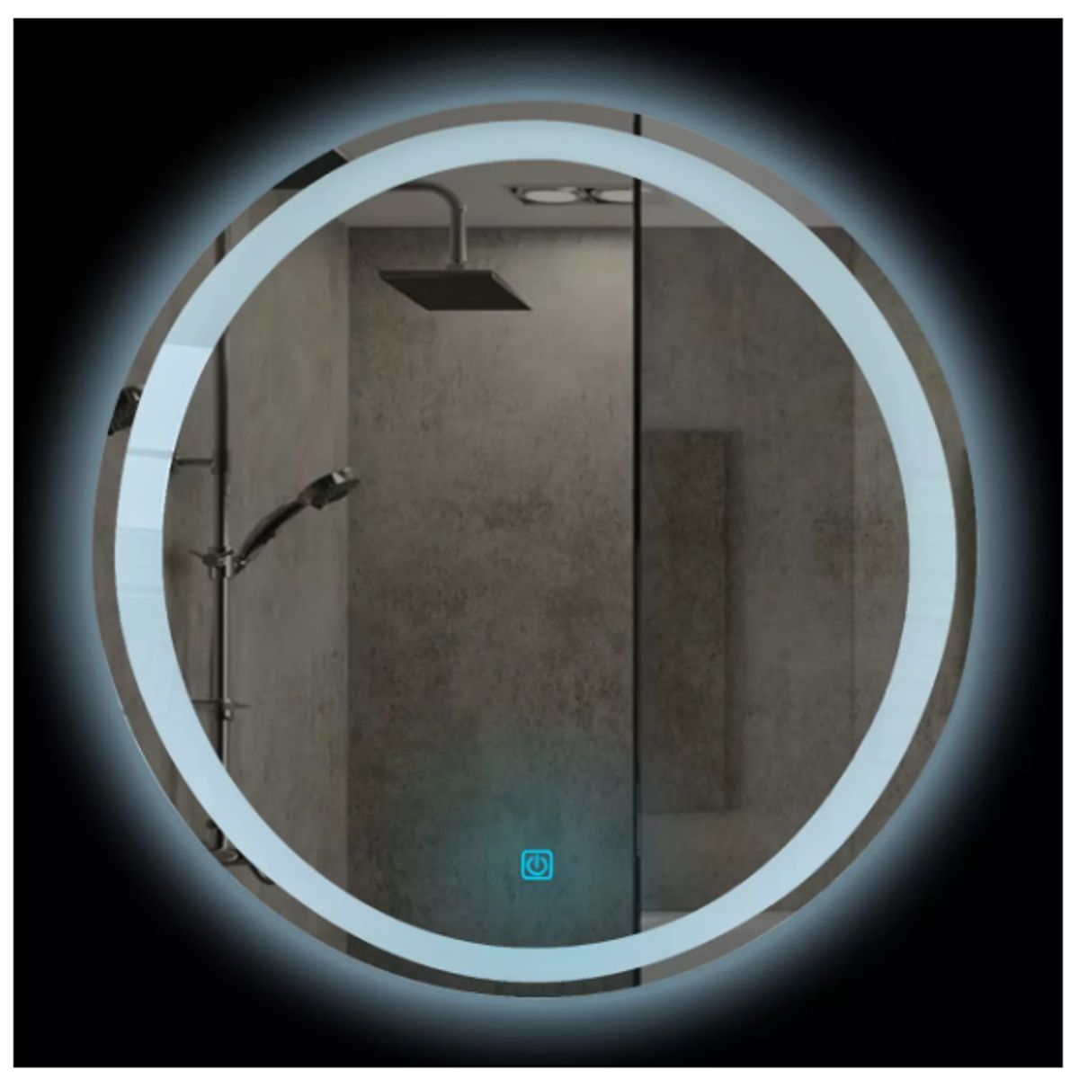 GENERICO - Espejo Redondo 60cm Luz Led One Touch Baño De Lujo Circular