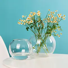 ALLEGRA - Florero De Vidrio Grueso Pescera Redonda 8cm