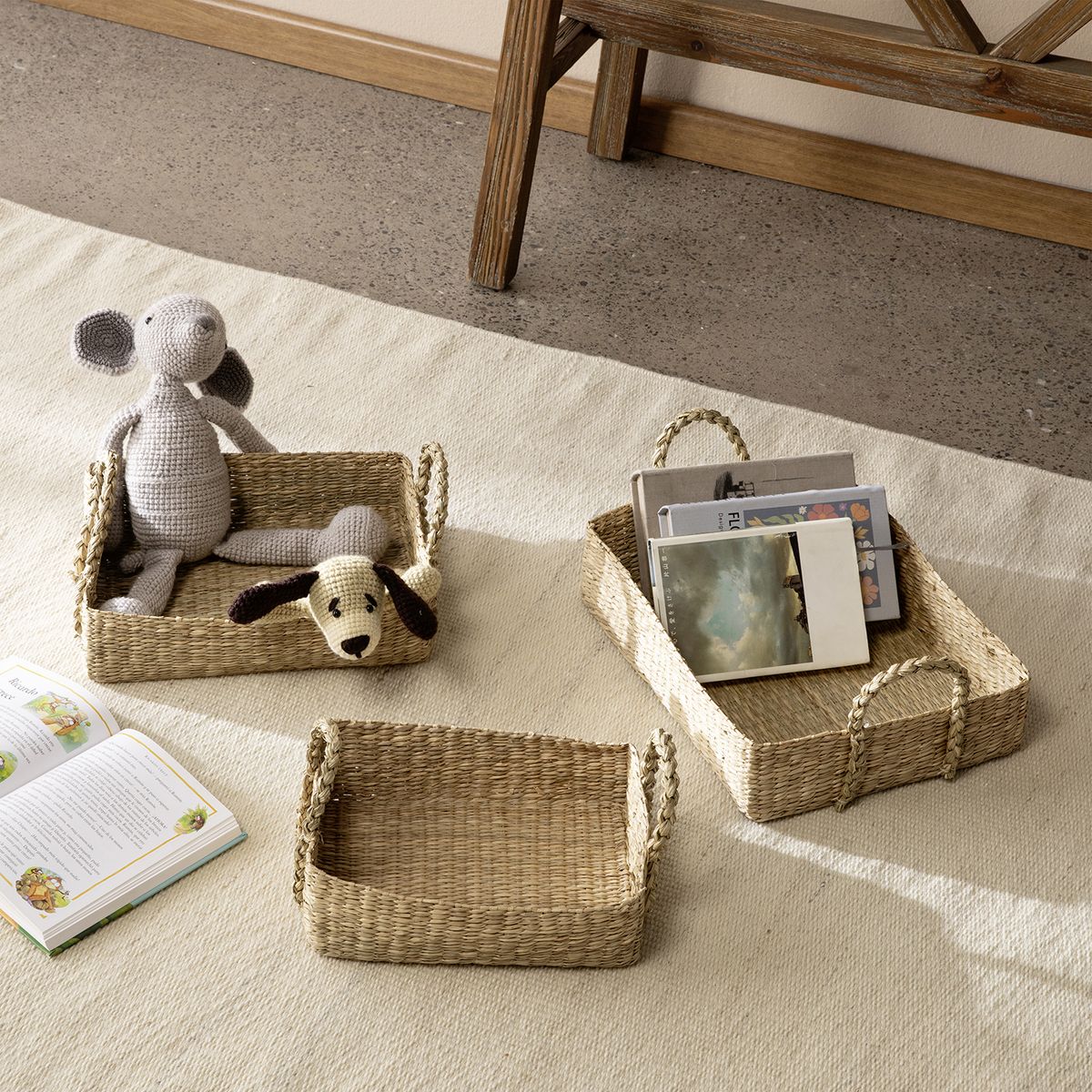 FORM DESIGN - Pack de 3 Canastos Organizadores Amelia Natural Form