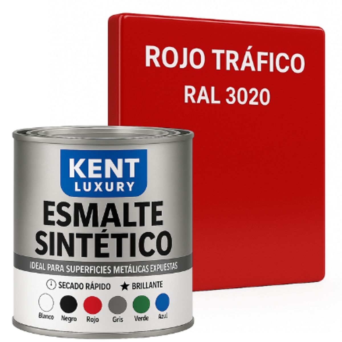 KENT - ESMALTE SINTETICO 1-4 GALÓN ROJO TRAFICO