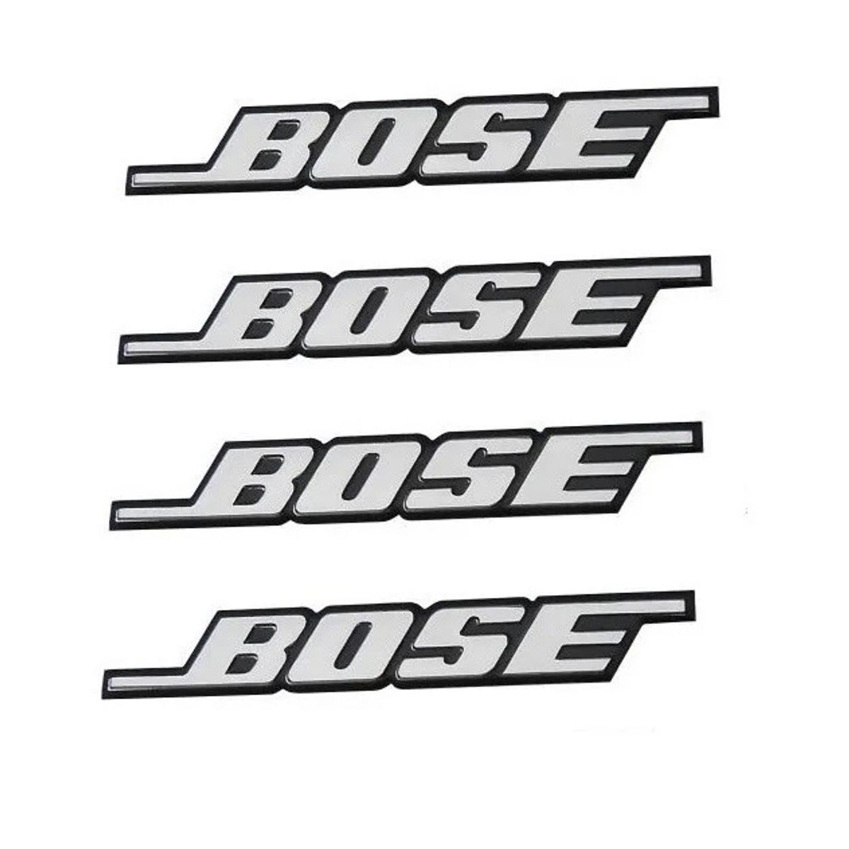 GENERICO - Set 4 Emblemas Logos Compatible Bose Adhesivo Auto Parlantes
