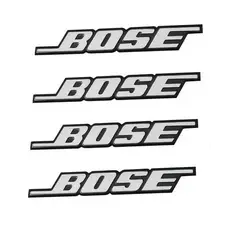 GENERICO - Set 4 Emblemas Logos Compatible Bose Adhesivo Auto Parlantes