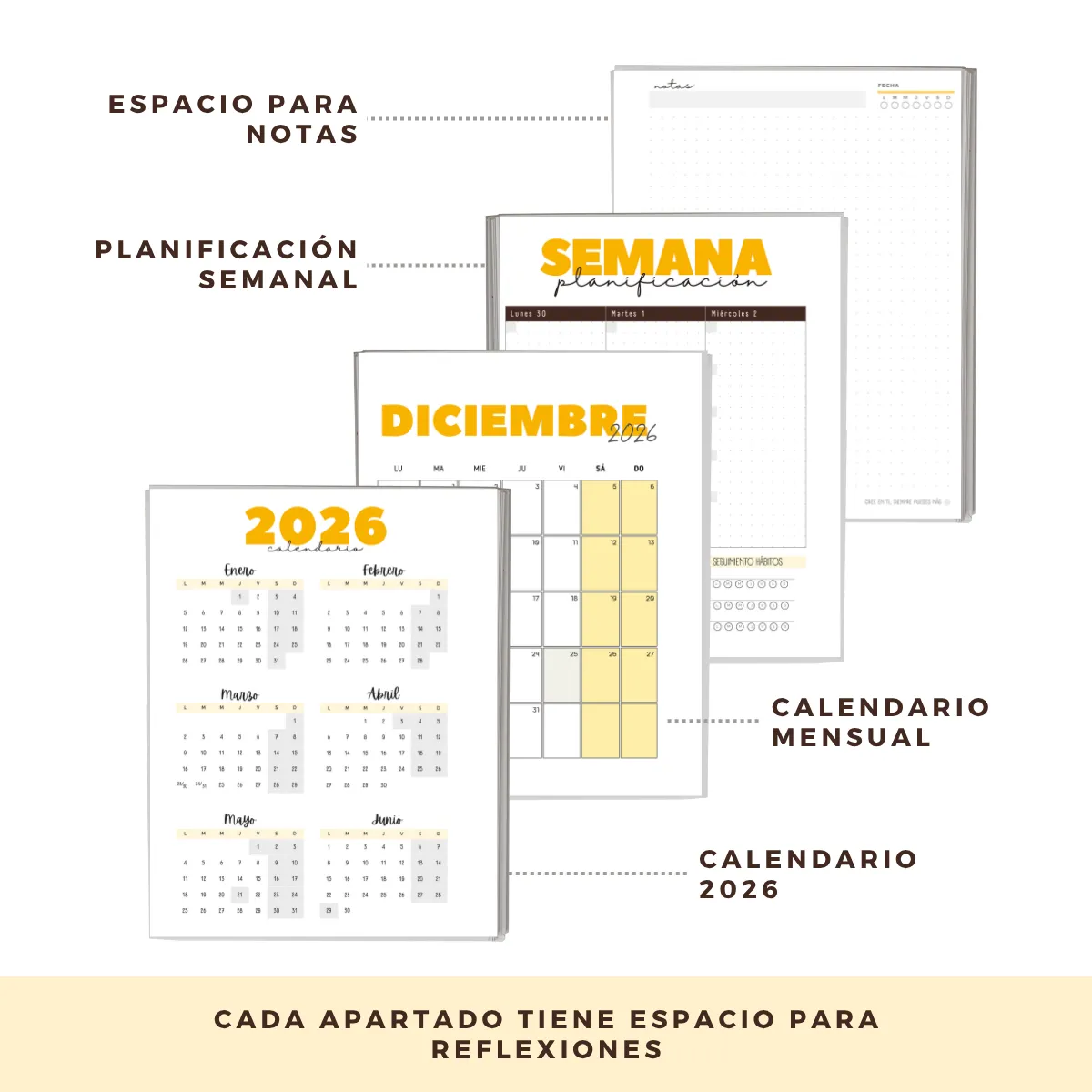 GENERICO - Agenda 2026 con fecha flores - 12 meses espacio nota