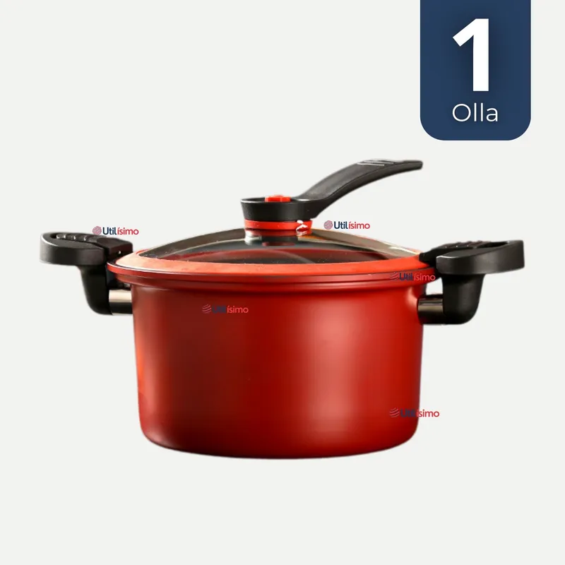 LINE - Olla De MicroPresión 3.5 L  Antiadherente Acero Inox. Multifuncional