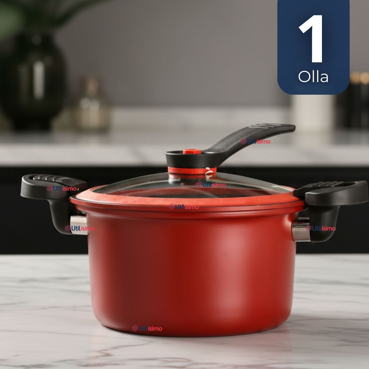 LINE - Olla De MicroPresión 3.5 L  Antiadherente Acero Inox. Multifuncional