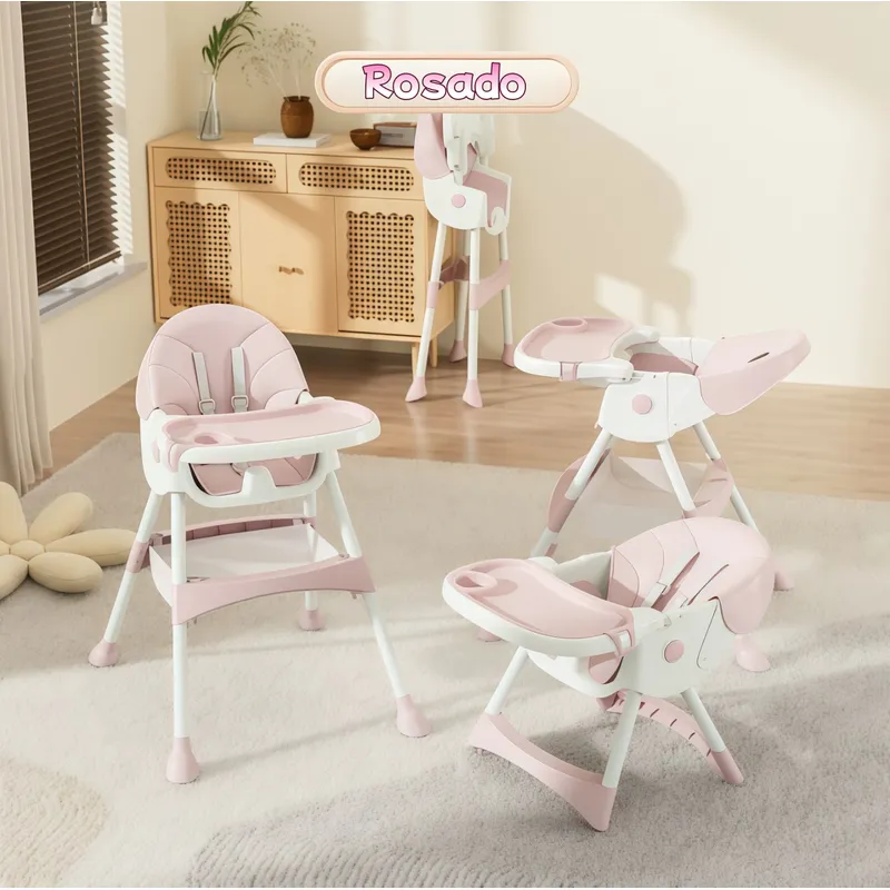 OASIS - Silla De Comer Reclinable Plegable Baby Rosado
