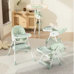 OASIS - Silla De Comer Reclinable Plegable Baby  Verde