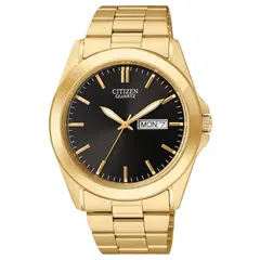 CITIZEN - RELOJ BF0582-51F QUARTZ DORADO NEGRO HOMBRE