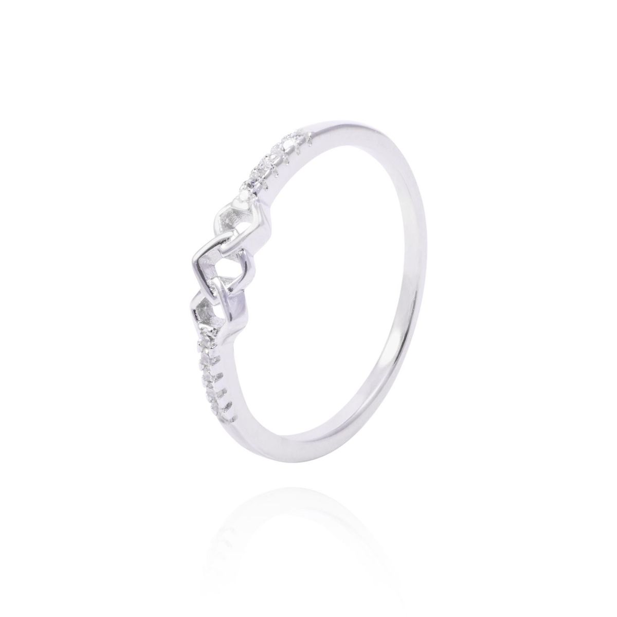 JB JOYAS BARON - Anillo de Plata Esterlina Estilo Rombo Circones