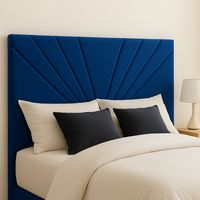 Respaldo De Cama 2 Plazas Azul Siena