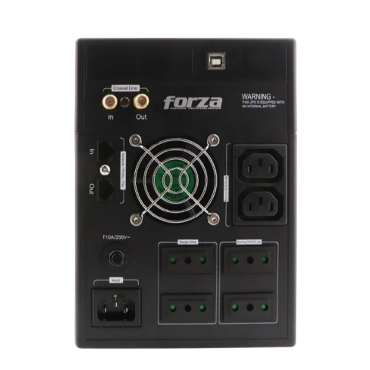 FORZA - FORZA FX-2200LCD-C UPS 2200VA 1200W, Interactiva, USB, LCD, 4 Tomas, 220V