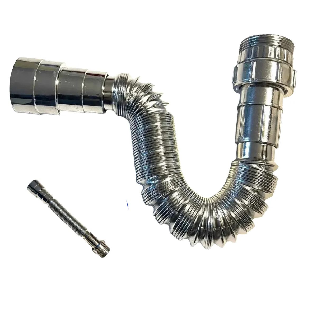 GENERICO - Alargador Sifon Acordeon Universal 1 un cuarto  Y 1 Media Cromado