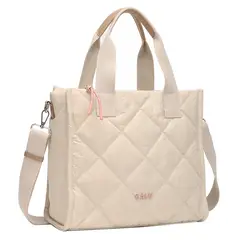 CALU - Cartera Tote Helena Acolchada Beige
