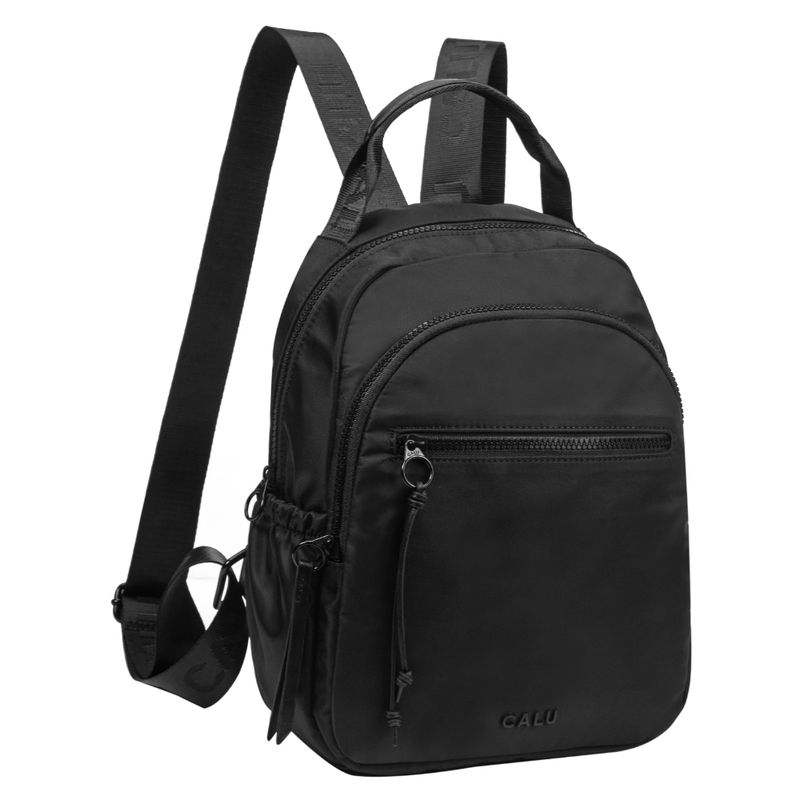 CALU - Mochila Mujer Alberta Microfibra Negro Calu