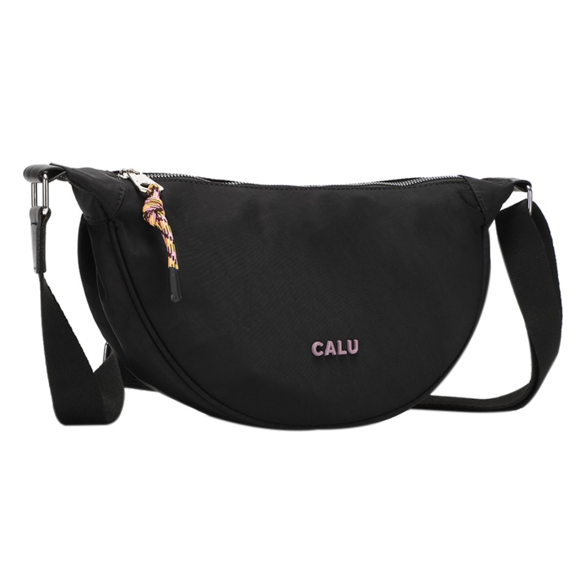 CALU - Cartera Bandolera Leonor Negro Malva Calu