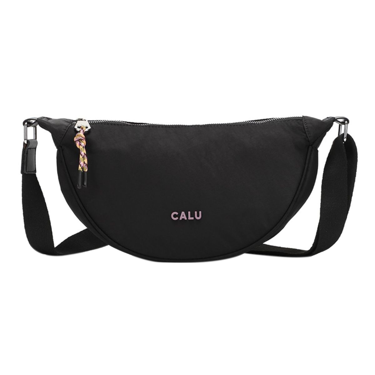 CALU - Cartera Bandolera Leonor Negro Malva Calu