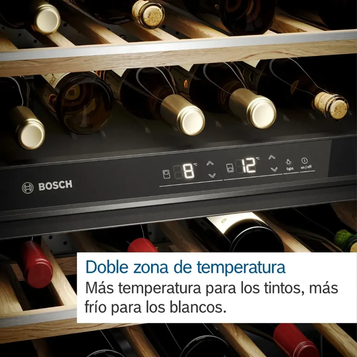 BOSCH - Cava Enfriadora de Vinos Bosch 199 botellas Puerta Cristal
