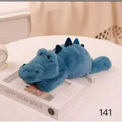 DIANA - PELUCHE 3 EN 1 CON DISEÑO COCODRILO AZUL 45CM INCLUYE MANTA