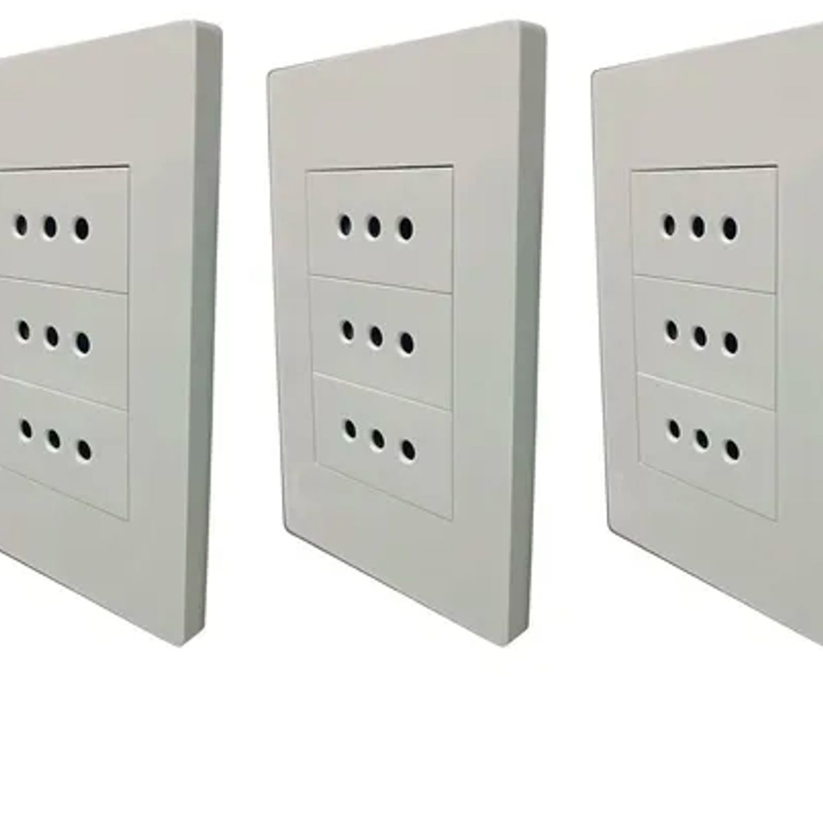 WANT - Pack x3 Tomacorriente Enchufe Triple 10a Certificado SEC Color Blanco