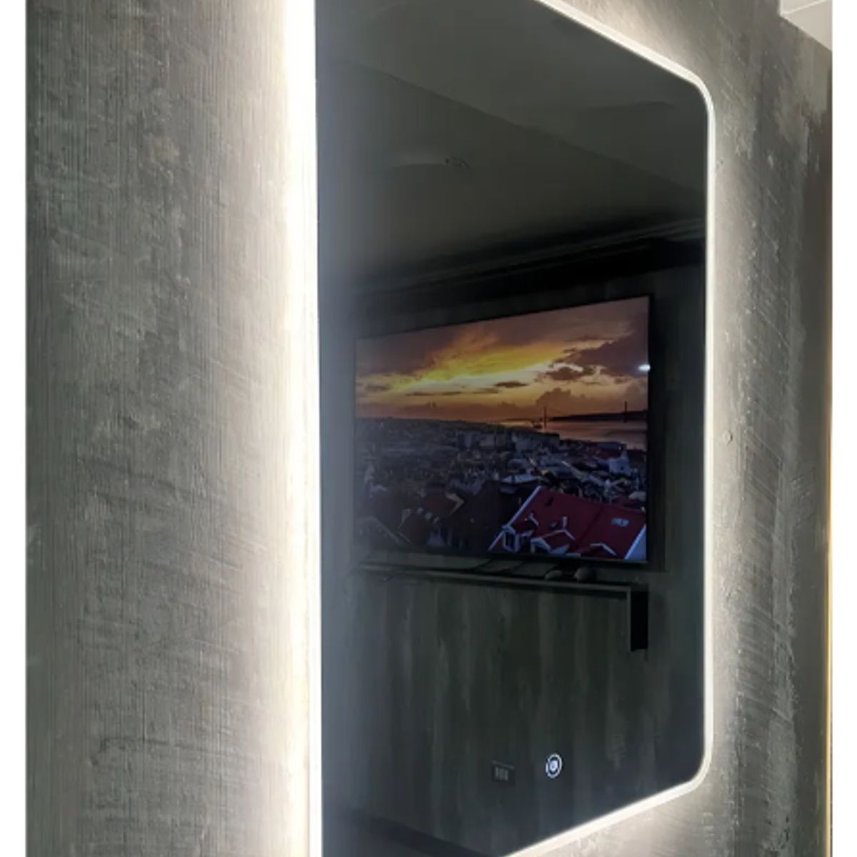 GENERICO - Espejo Rectangular 70cm x 50cm Luz Led One Touch