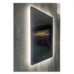 GENERICO - Espejo Rectangular 70cm x 50cm Luz Led One Touch