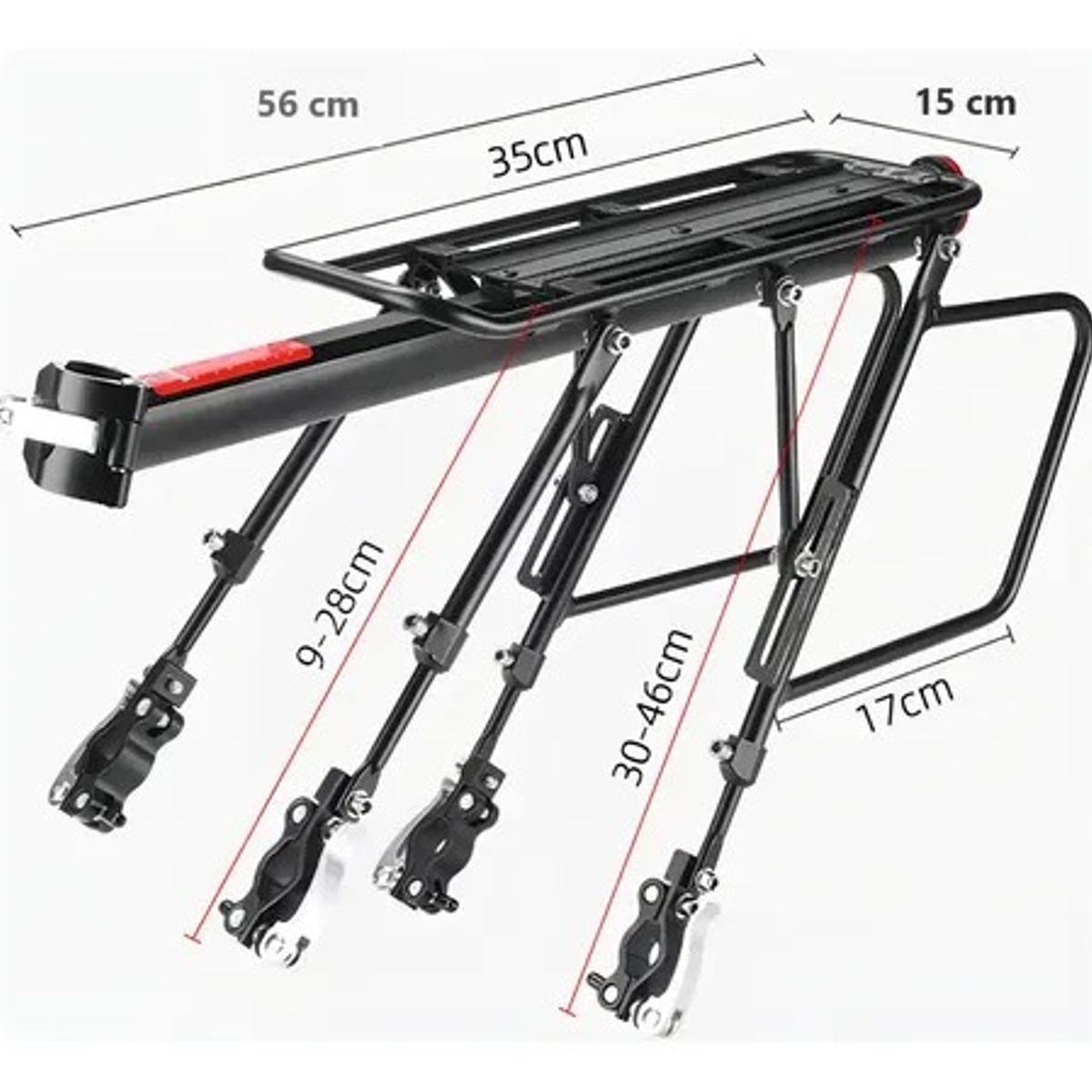 GENERICO - Parrilla Trasera Bicicleta Parrilla Bicicleta Aro 20-29 Ajustable