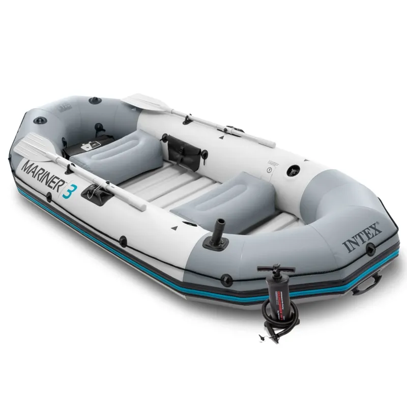INTEX - Bote Inflable INTEX Mariner para 3 Personas con Remos de Aluminio