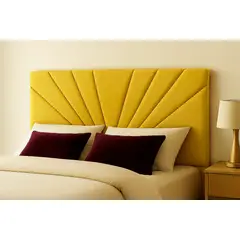 GENERICO - Respaldo De Cama 2 Plazas Amarillo Siena