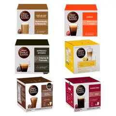 DOLCE GUSTO - Pack 6 cajas capsulas nescafe variedades mix 1