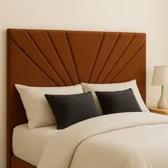 GENERICO - Respaldo De Cama 2 Plazas Cafe Siena Lino