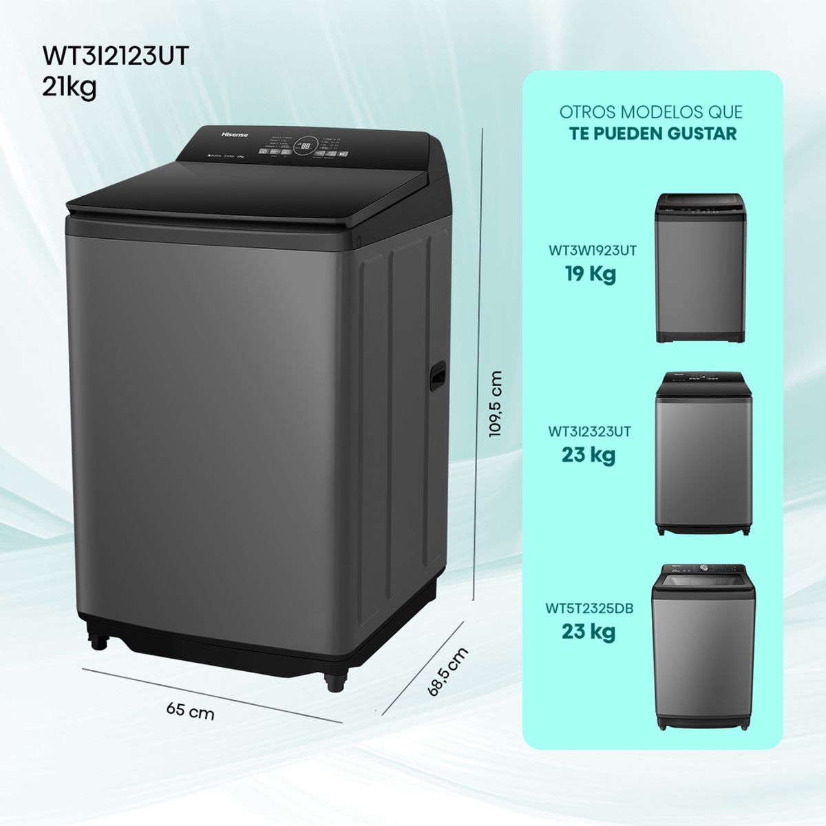 HISENSE - Lavadora Carga Superior 21Kg WT3I2123UT