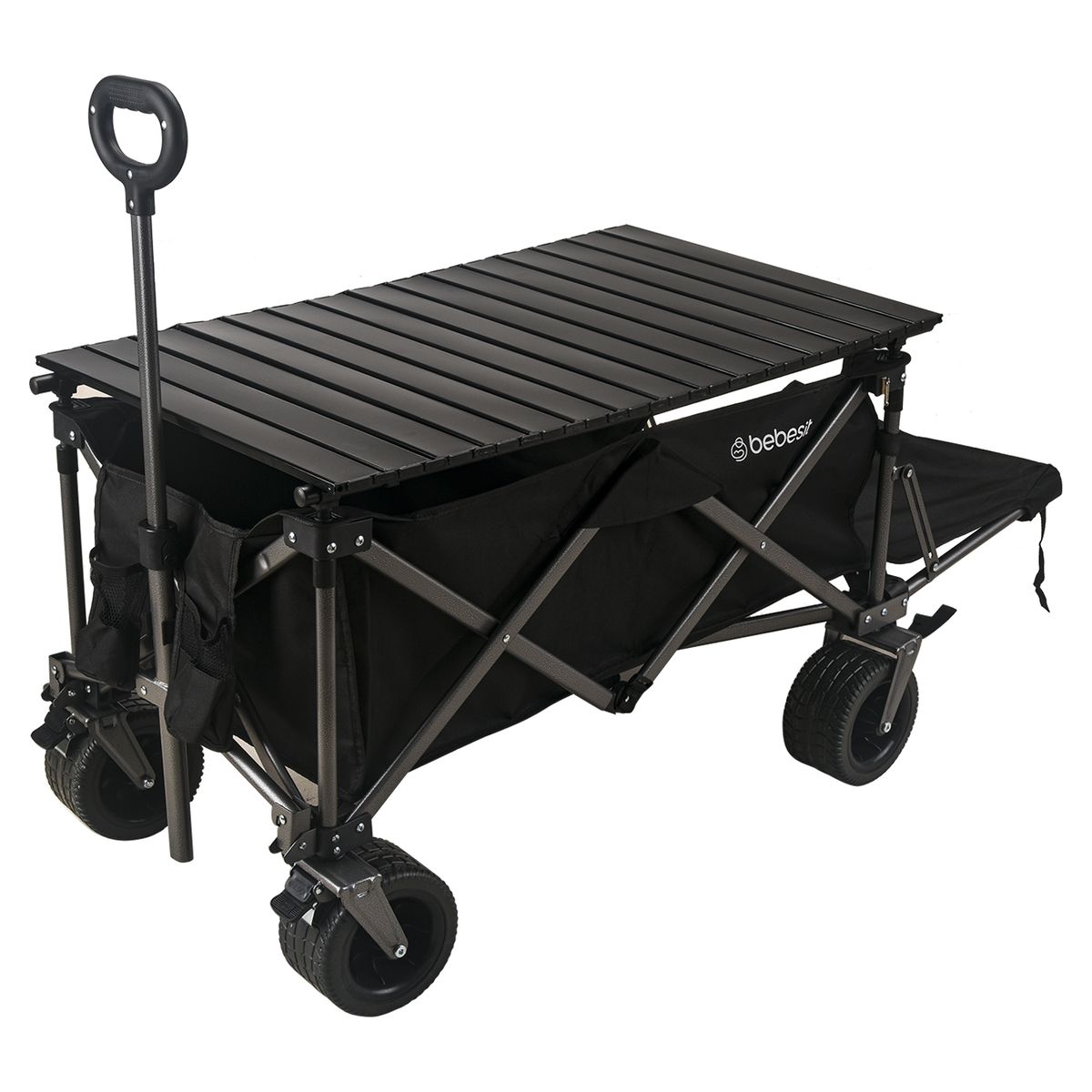 BEBESIT - Carro de Arrastre 3 en 1 Outdoor Negro