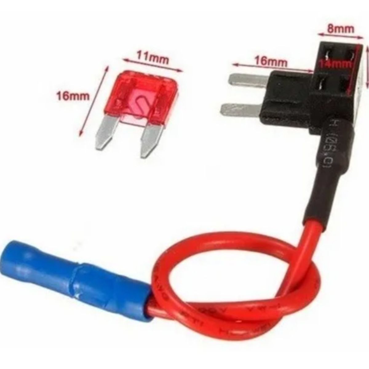 GENERICO - Porta Fusible Mini Seguridad Adaptador 12v 10a