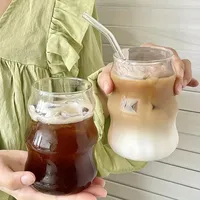 4 Vasos Alto Diseño Ondas Bebidas Y Coctel Vidrio 510ml