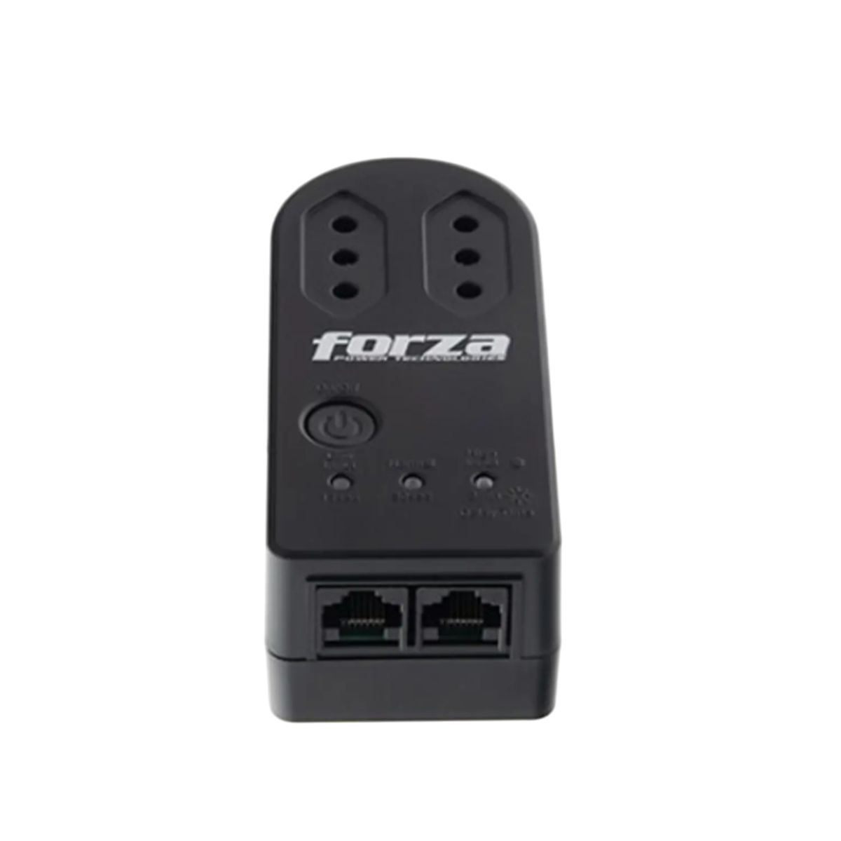 FORZA - Forza FVP-1202N-C Protector Voltaje AC 220V 2 Tomas Corriente Color Negro