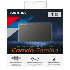 TOSHIBA - Disco Duro Externo Canvio Gaming 1TB Negro HDTX110XK3AA