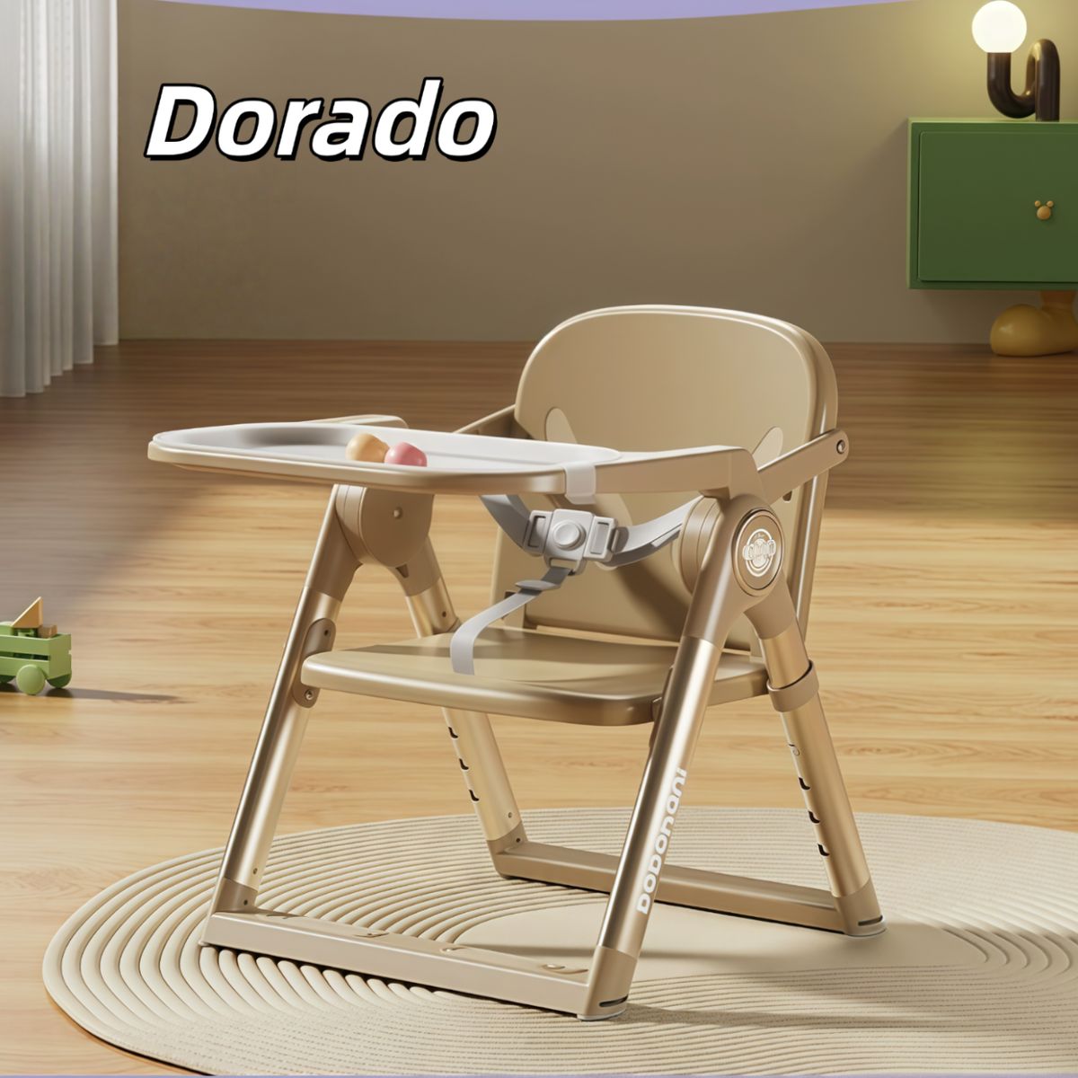 OASIS - Silla de comedor plegable para bebé Dorado